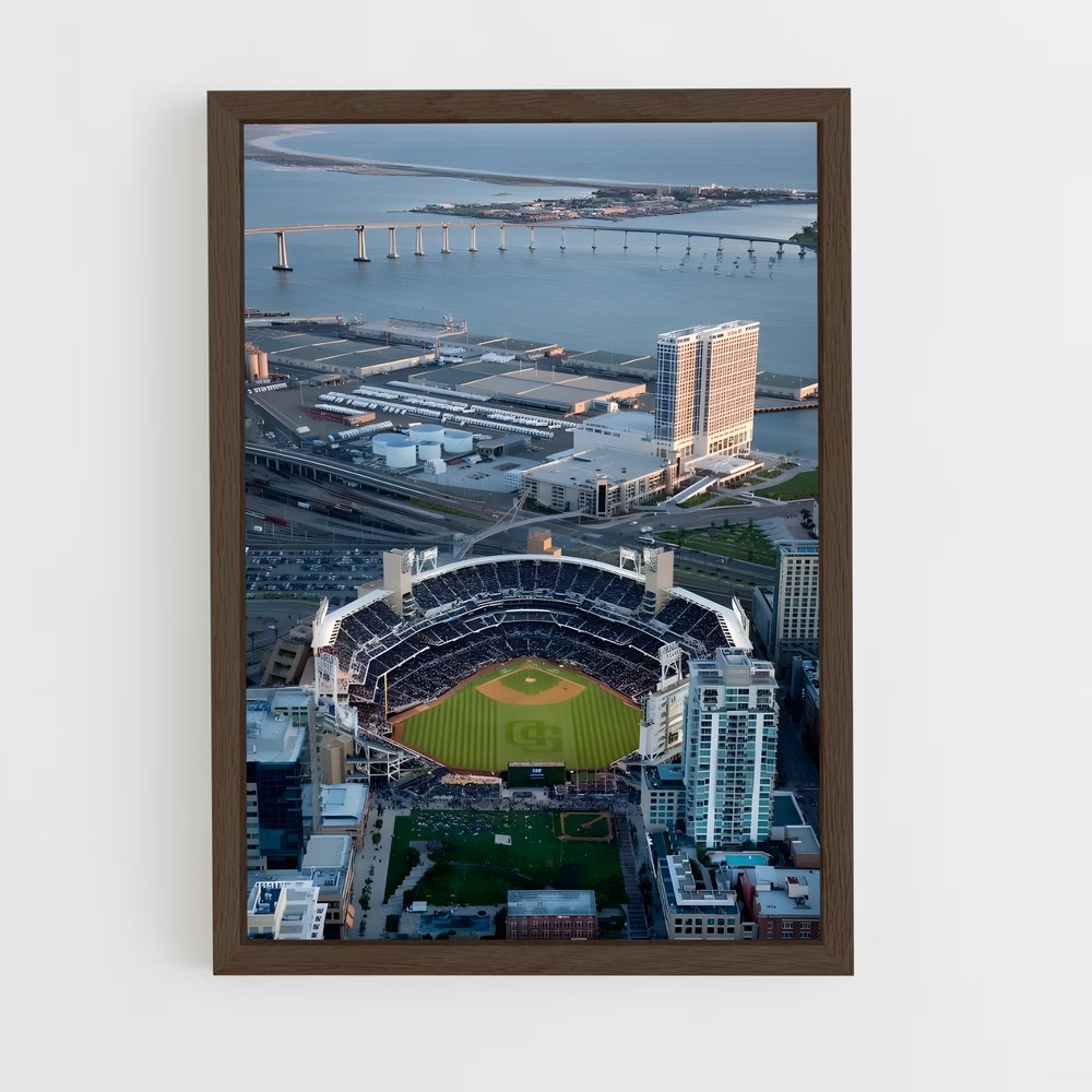 Poster San Diego Skyline et Baseball (vue 5)